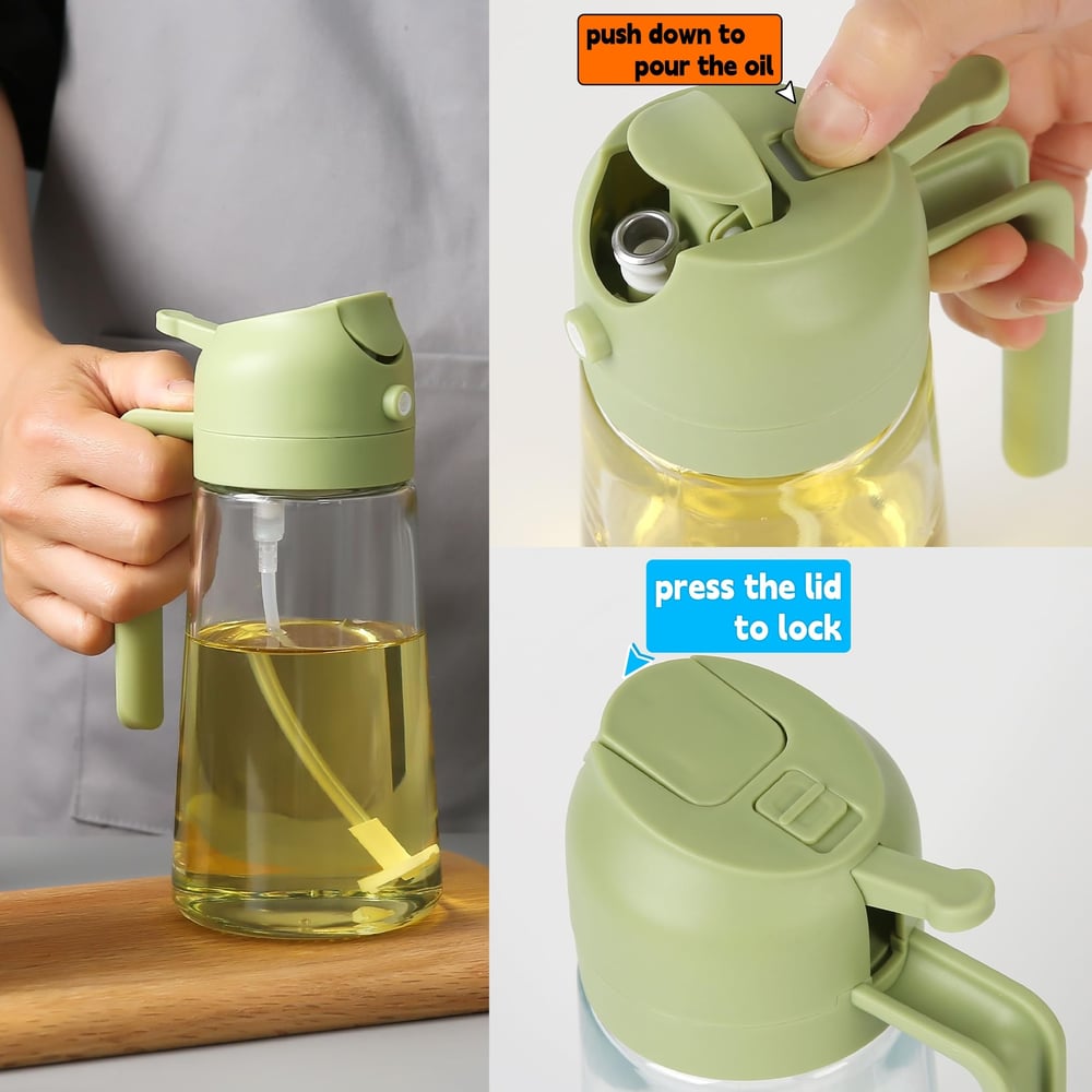 Pulse™ 2-i-1 Oljespruta och Oljedispenser med Dubbla Funktioner, Utan Spill