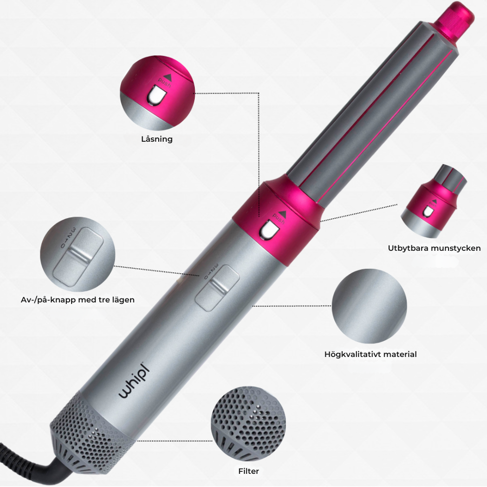 Whipl™ AirStyler + GRATIS opzetstycken