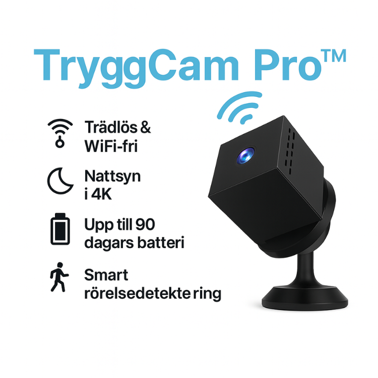 TrygCam Pro™ | Den smarta, trådlösa säkerhetskameran