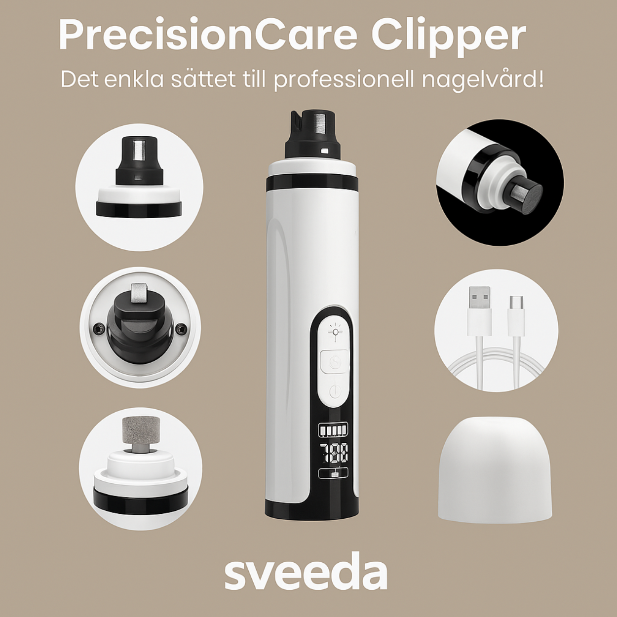 PrecisionCare Clipperâą - Klotrimmer med lampa