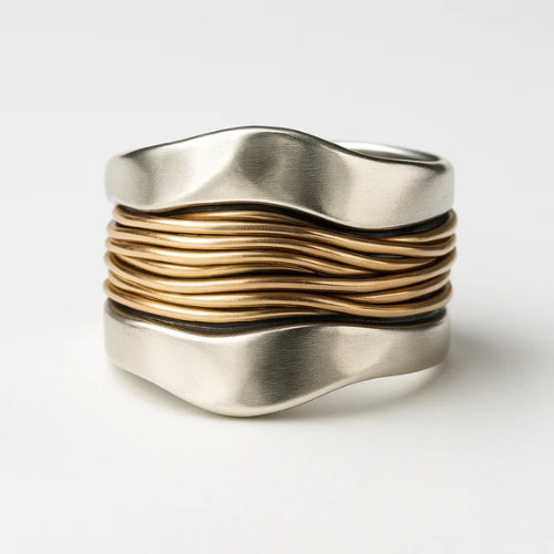 Stella | Sølv & Guld Trådring
