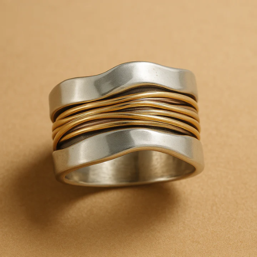 Stella | Sølv & Guld Trådring