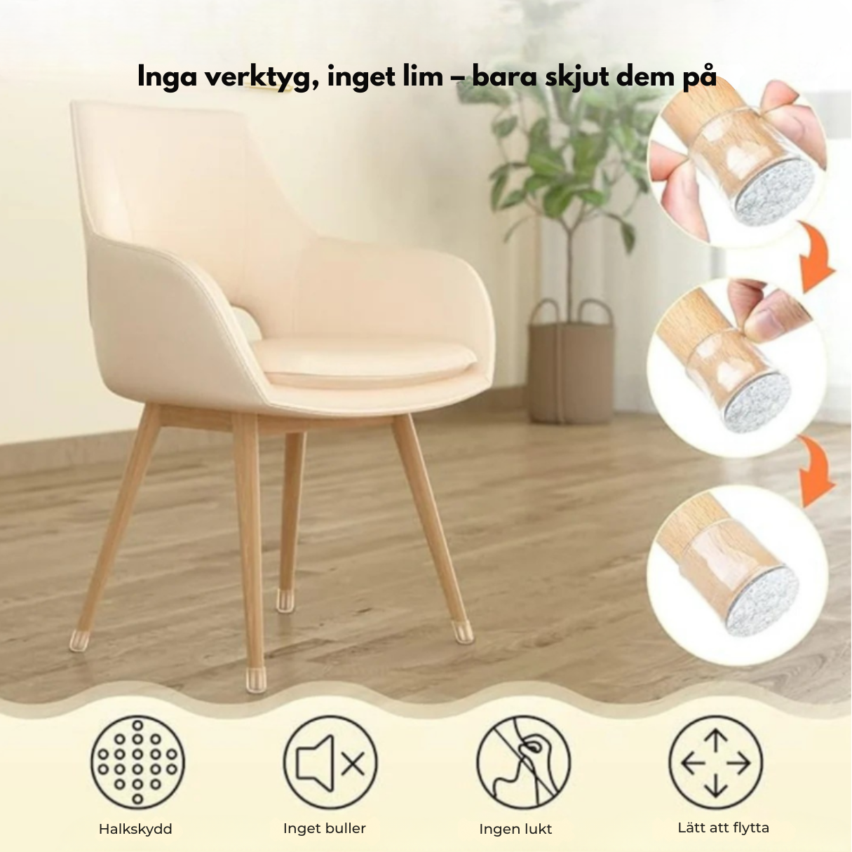 GlidFix | Skyddar golv & stoppar oljud