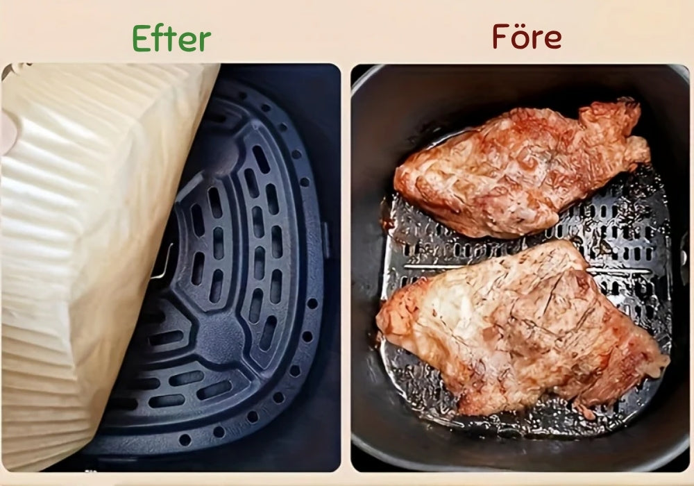 AirMate™ Luftfritös Pappersinsatser | Non-stick, Smutsfri Matlagning