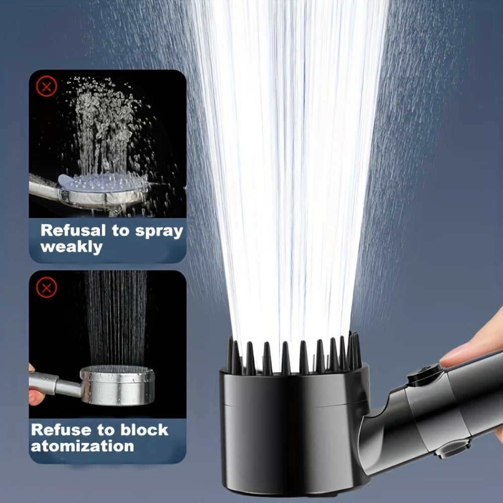 Högtrycksduschhuvud - 3-läges massage justerbar spray med filter
