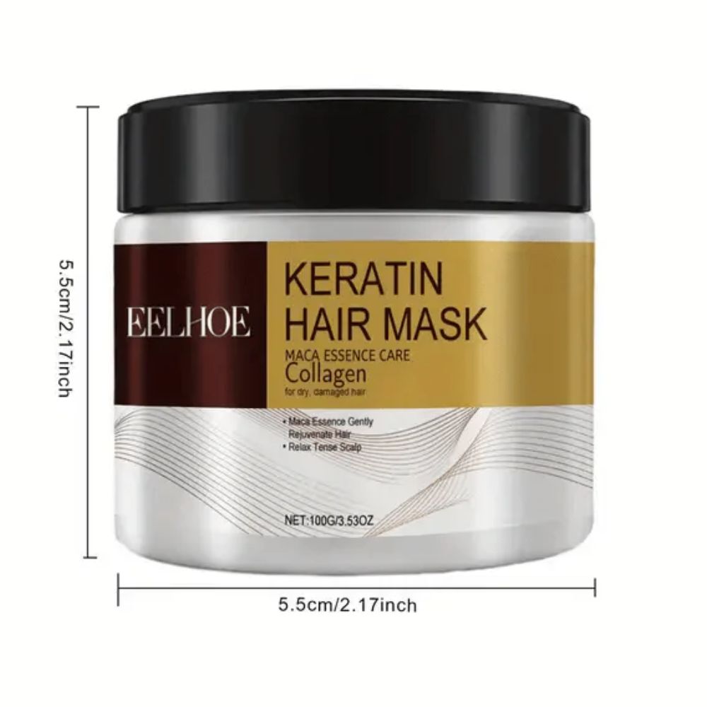 Keratin Hårmask - Djupbehandling och Glansboost