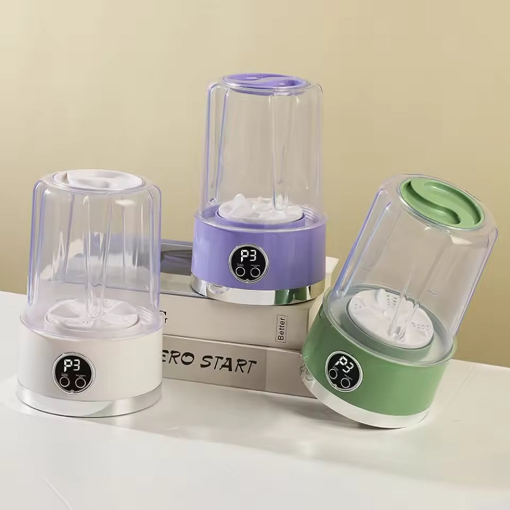 MiniTvätt Pro™ Portabel minitvättmaskin | trådlös kapacitet på 1 liter med två tvättlägen