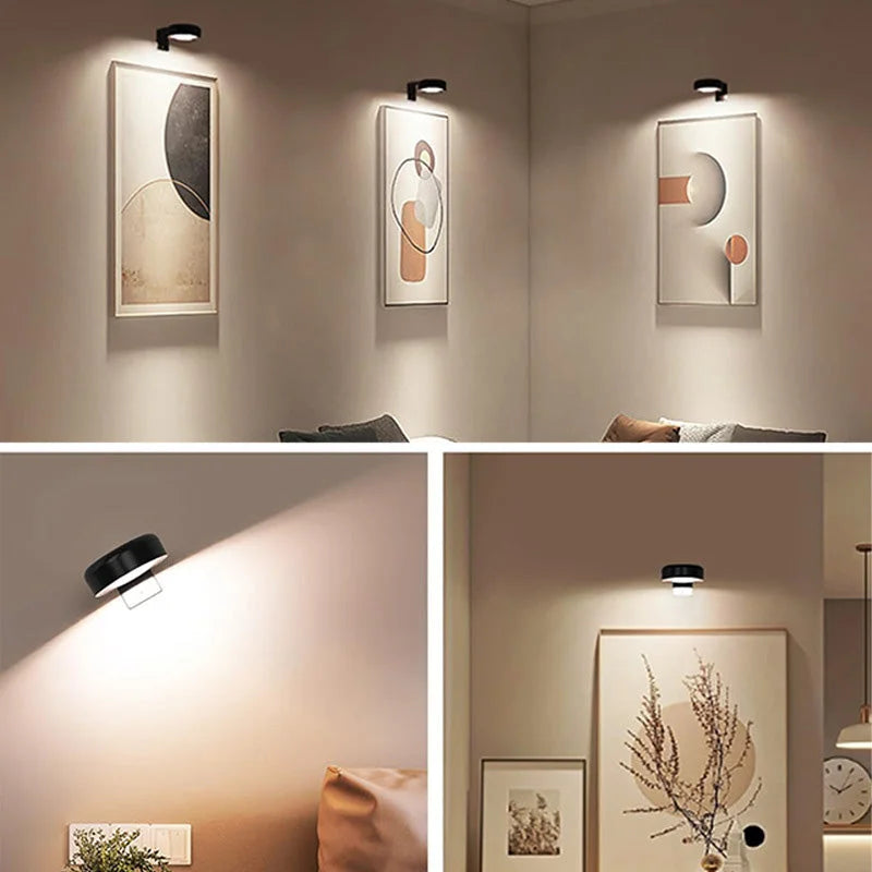 GlowFlex – Magnetisk Multifunktionell Trådlös Vägglampa (3-pack)