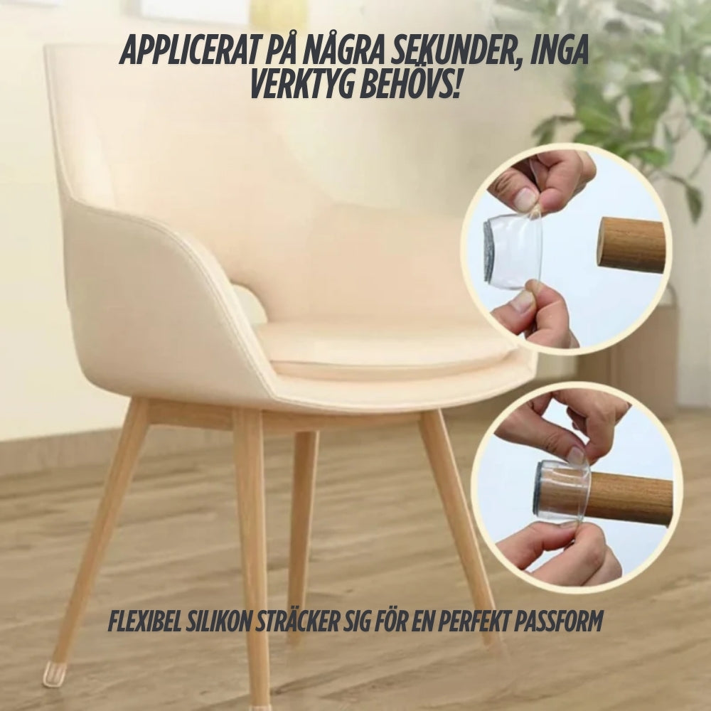 Stolsockor™ Halkfria sockor i silikon för möbler | reptåliga överdrag för stolsfötter