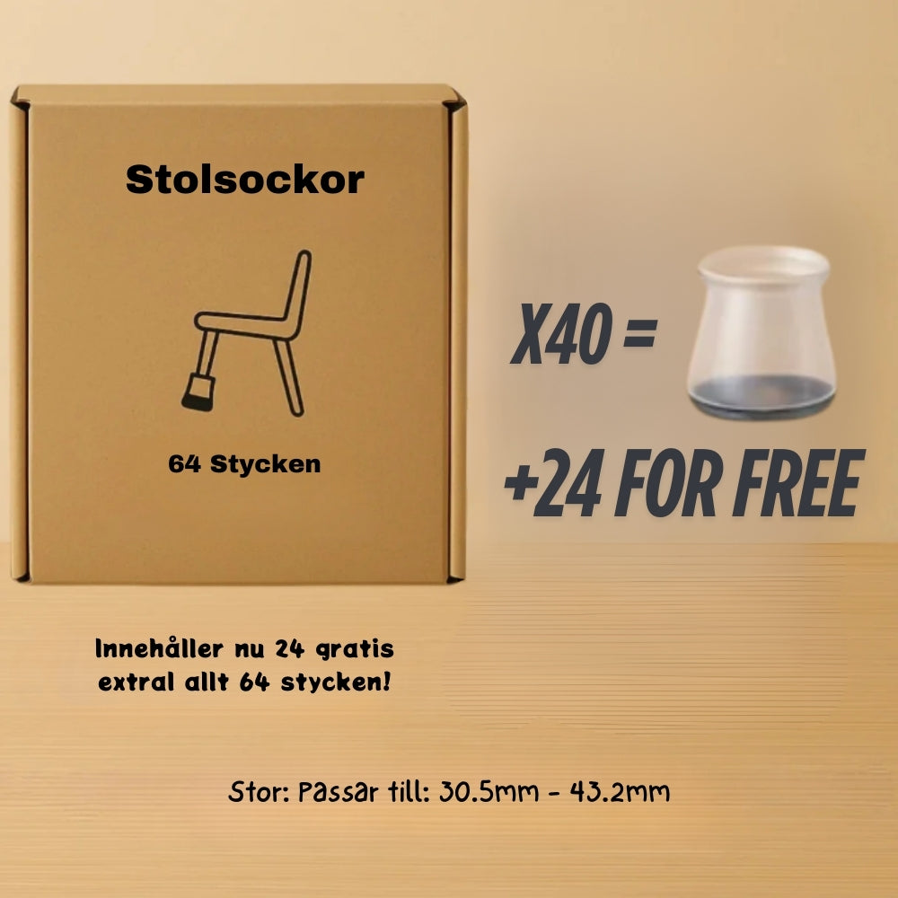 Stolsockor™ Halkfria sockor i silikon för möbler | reptåliga överdrag för stolsfötter