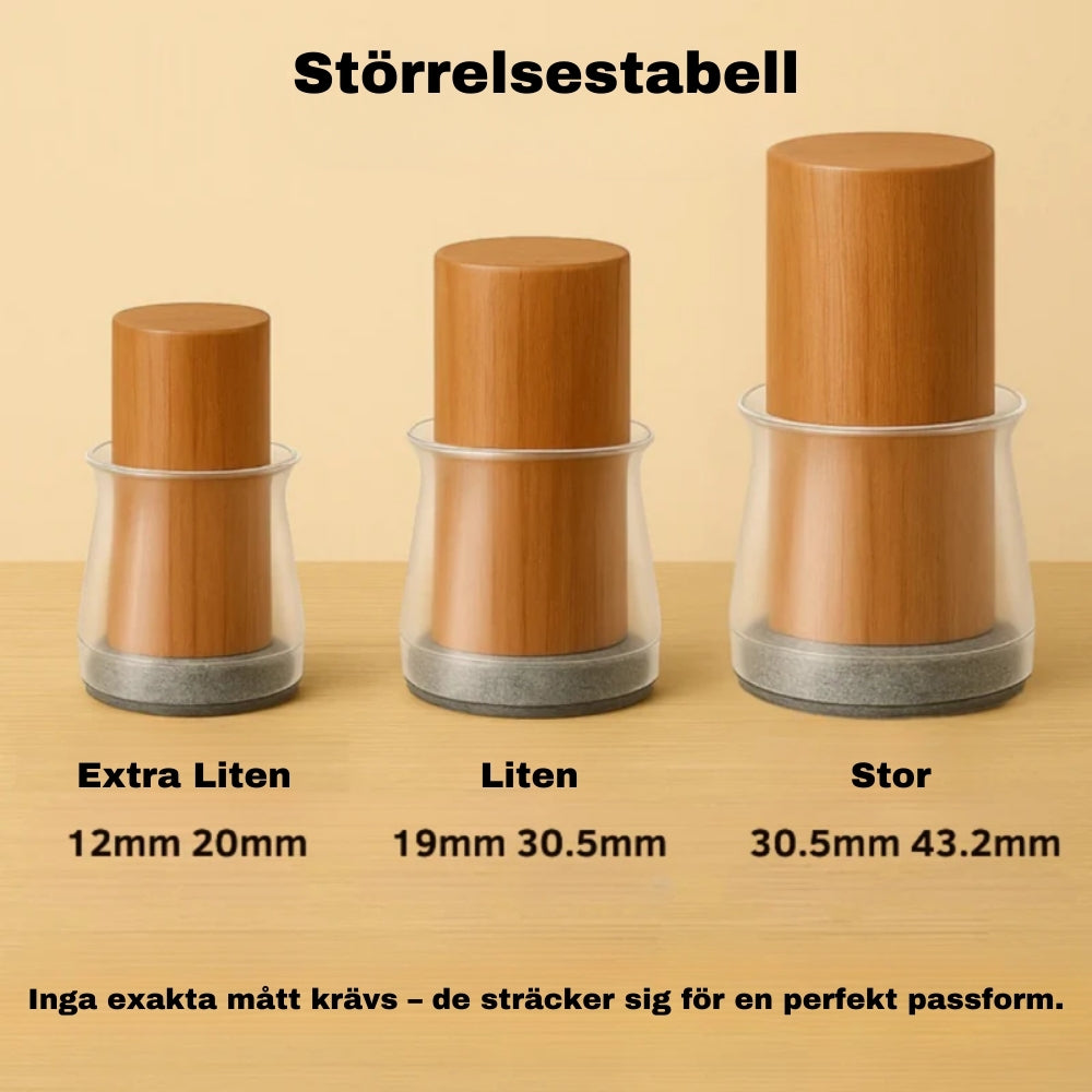 Stolsockor™ Halkfria sockor i silikon för möbler | reptåliga överdrag för stolsfötter