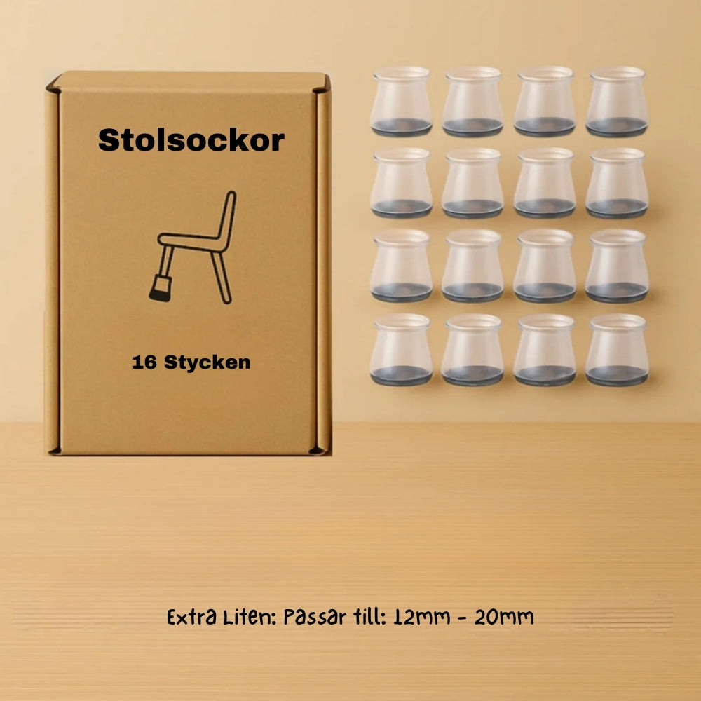 Stolsockor™ Halkfria sockor i silikon för möbler | reptåliga överdrag för stolsfötter