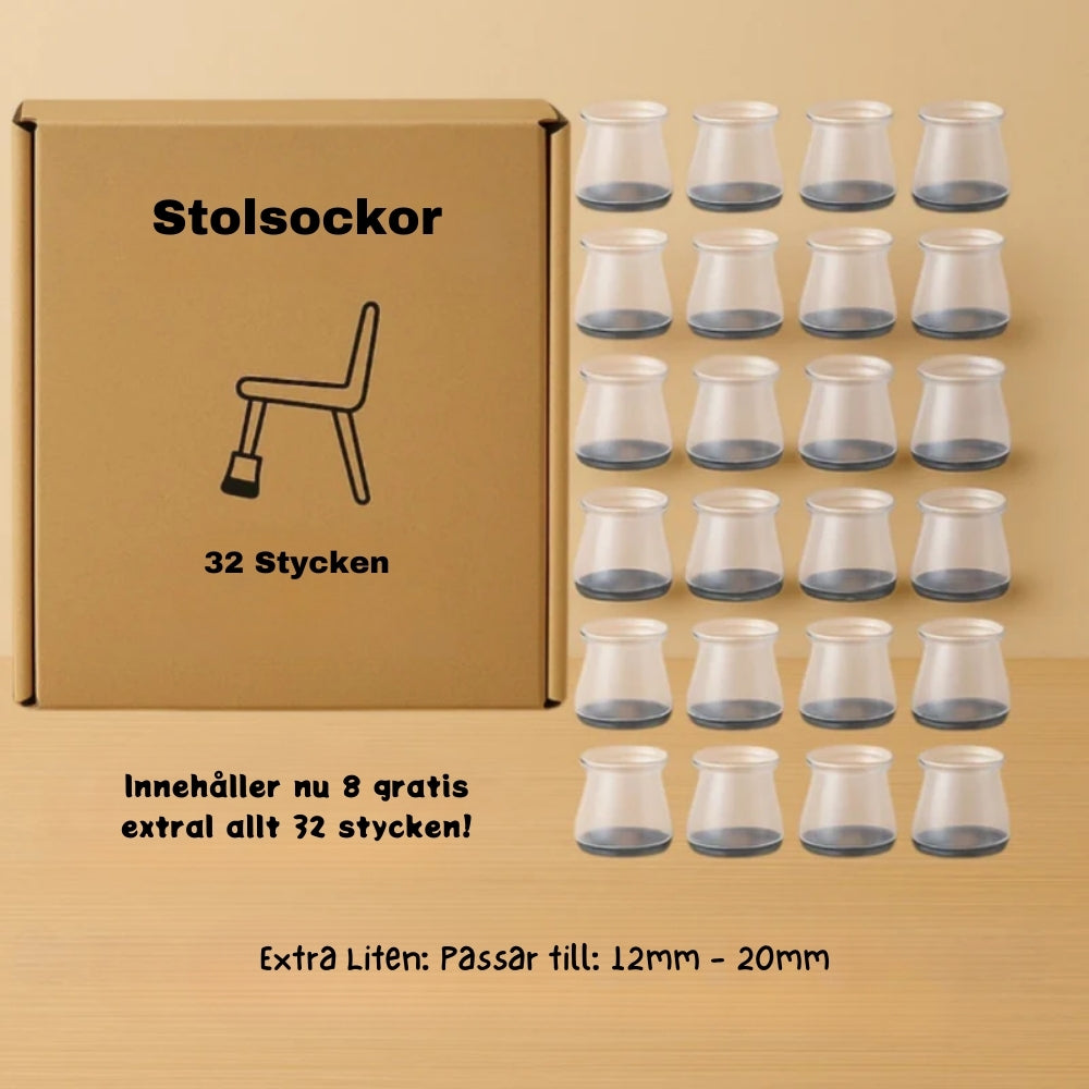 Stolsockor™ Halkfria sockor i silikon för möbler | reptåliga överdrag för stolsfötter