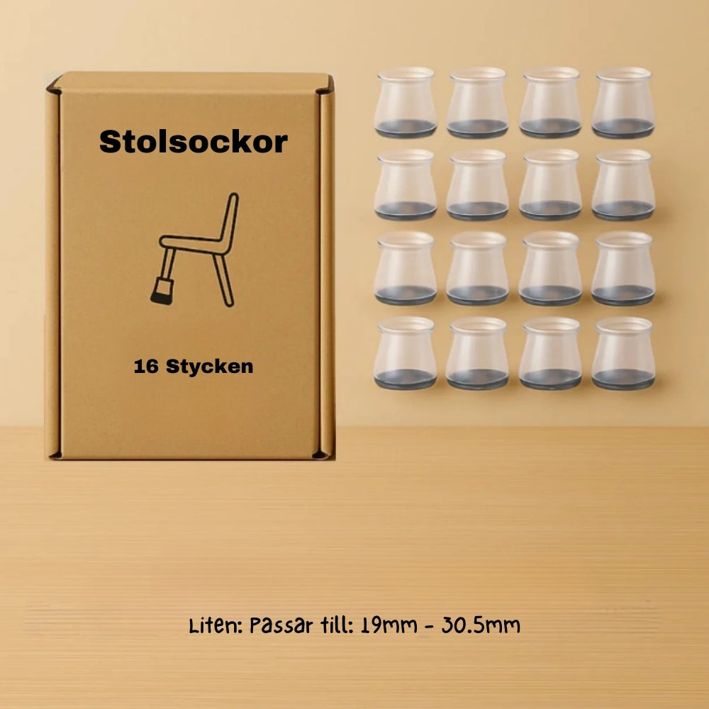 Stolsockor™ Halkfria sockor i silikon för möbler | reptåliga överdrag för stolsfötter