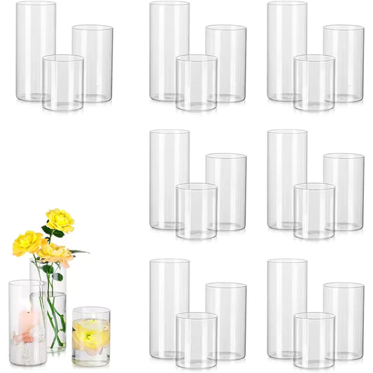 Cylindriska Glasvaser – 3/6/9-Pack