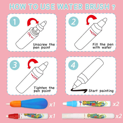 Water Doodle Mat Magic™ Pedagogisk och Kladdfri Underhållning