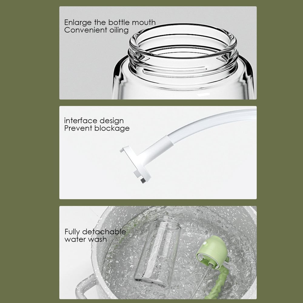 Pulse™ 2-i-1 Oljespruta och Oljedispenser med Dubbla Funktioner, Utan Spill