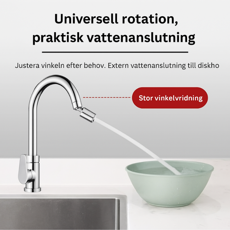 FlexiStröm | 360-graders kranutlopp