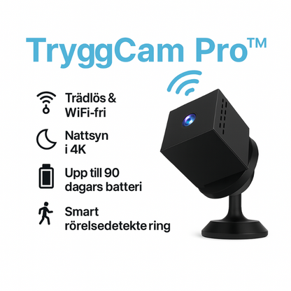 TrygCam Pro™ | Den smarta, trådlösa säkerhetskameran
