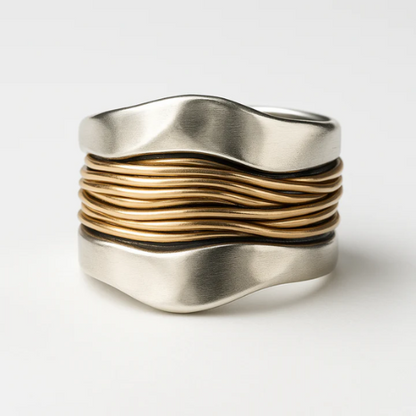 Stella | Sølv & Guld Trådring