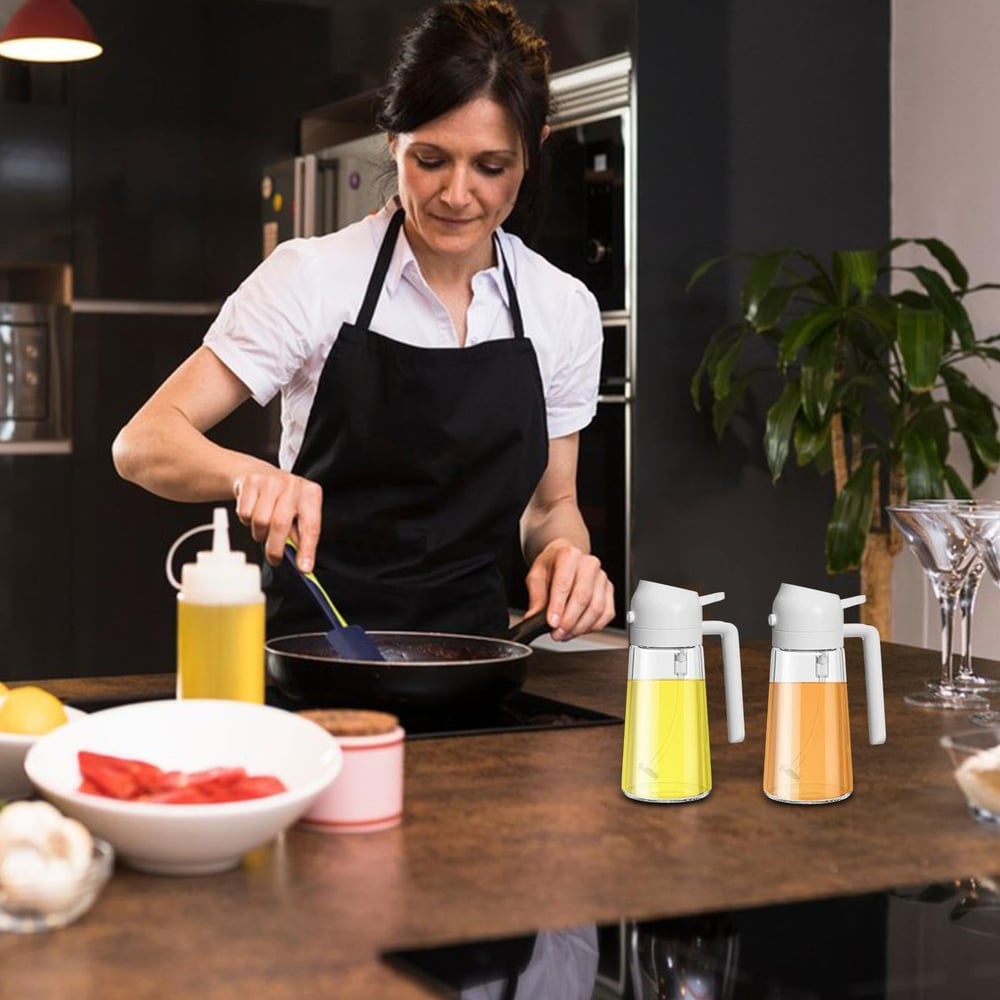 Pulse™ 2-i-1 Oljespruta och Oljedispenser med Dubbla Funktioner, Utan Spill