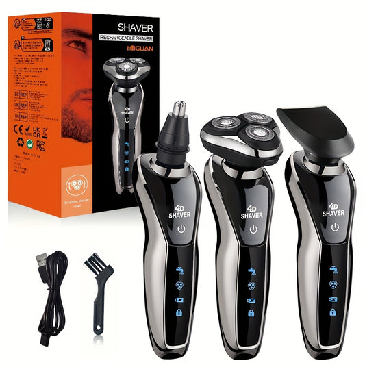 4D 3-i-1 Rakapparat, Trimmer och Näsklippare