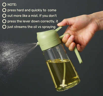 Pulse™ 2-i-1 Oljespruta och Oljedispenser med Dubbla Funktioner, Utan Spill