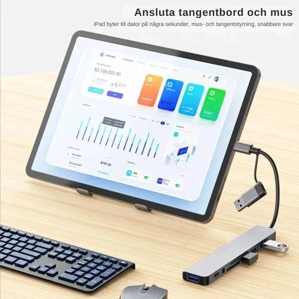 Fusion™ 8-i-2 USB-hubb - anslut allt i ett enda drag