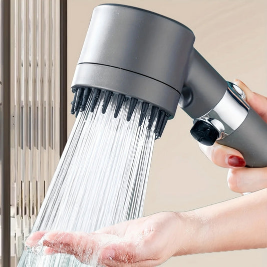Högtrycksduschhuvud - 3-läges massage justerbar spray med filter