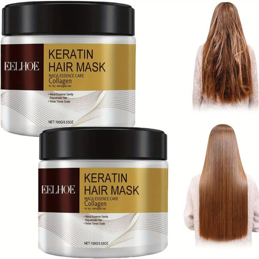 Keratin Hårmask - Djupbehandling och Glansboost