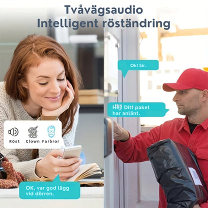 SafeBell™ HD Videodörrklocka | Se, Tala, Säkra på distans