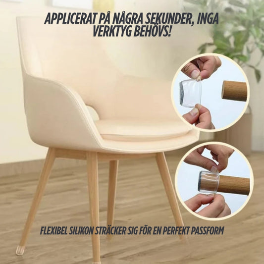 Stolsockor™ Halkfria sockor i silikon för möbler | reptåliga överdrag för stolsfötter