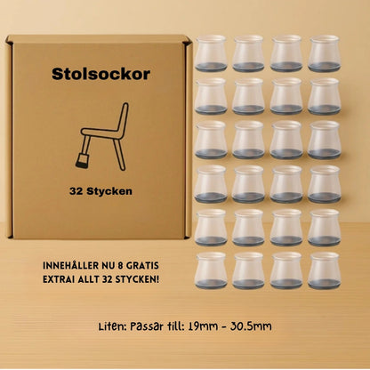Stolsockor™ Halkfria sockor i silikon för möbler | reptåliga överdrag för stolsfötter