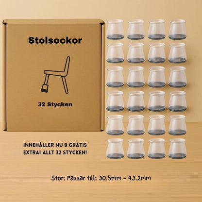 Stolsockor™ Halkfria sockor i silikon för möbler | reptåliga överdrag för stolsfötter