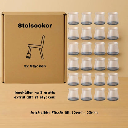 Stolsockor™ Halkfria sockor i silikon för möbler | reptåliga överdrag för stolsfötter